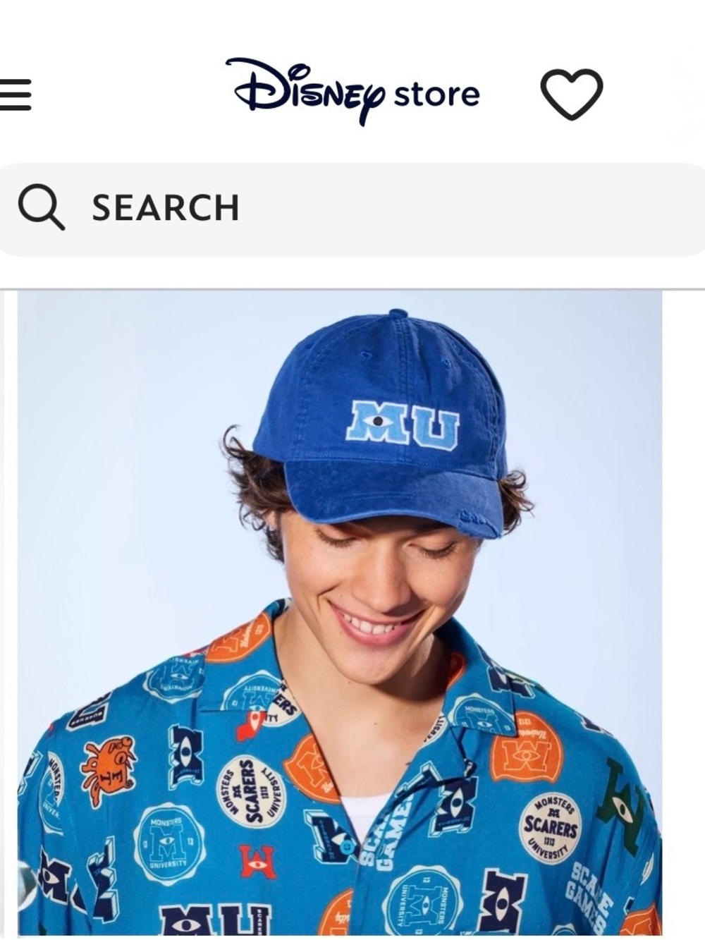 Disney Monsters University Baseball Cap Embroidered